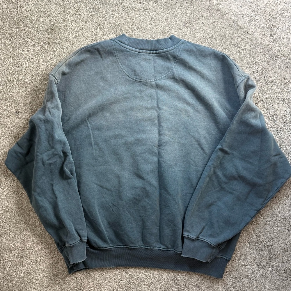Anine Bing Jaci Sweatshirt in Washed Faded Green - Picture 4 of 6